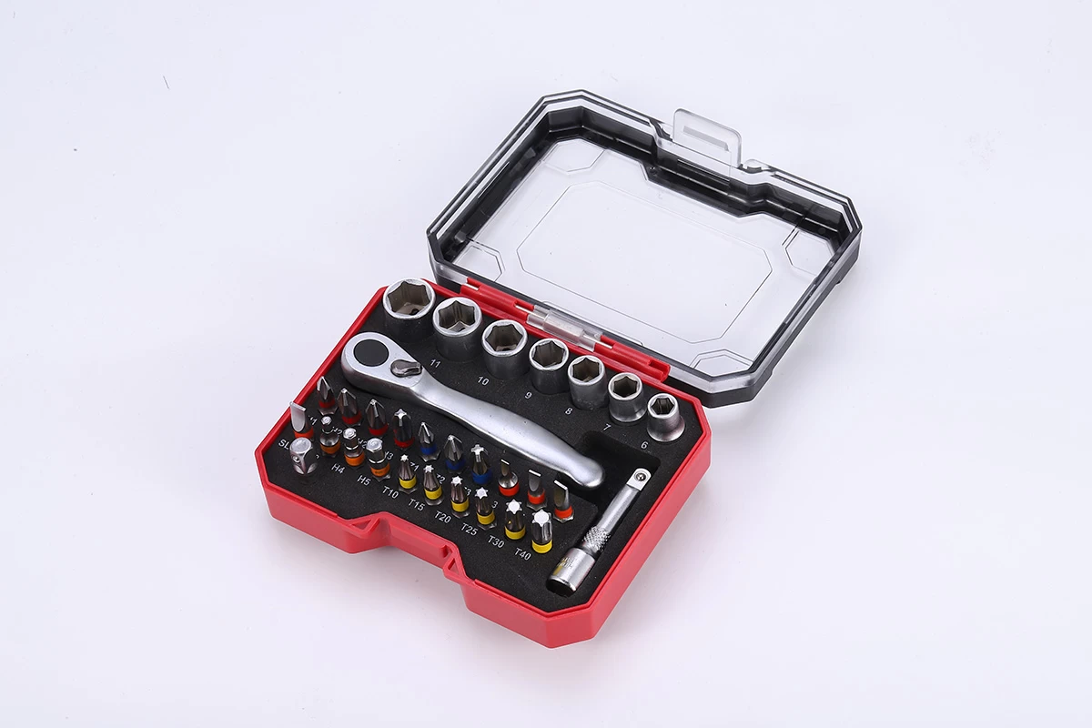 30-teiliges Ratschen- und Schraubendreher-Bit-Set